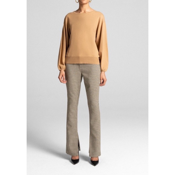 A.L.C Javier Split Flare-Leg Houndstooth Pants - Picture 10 of 12